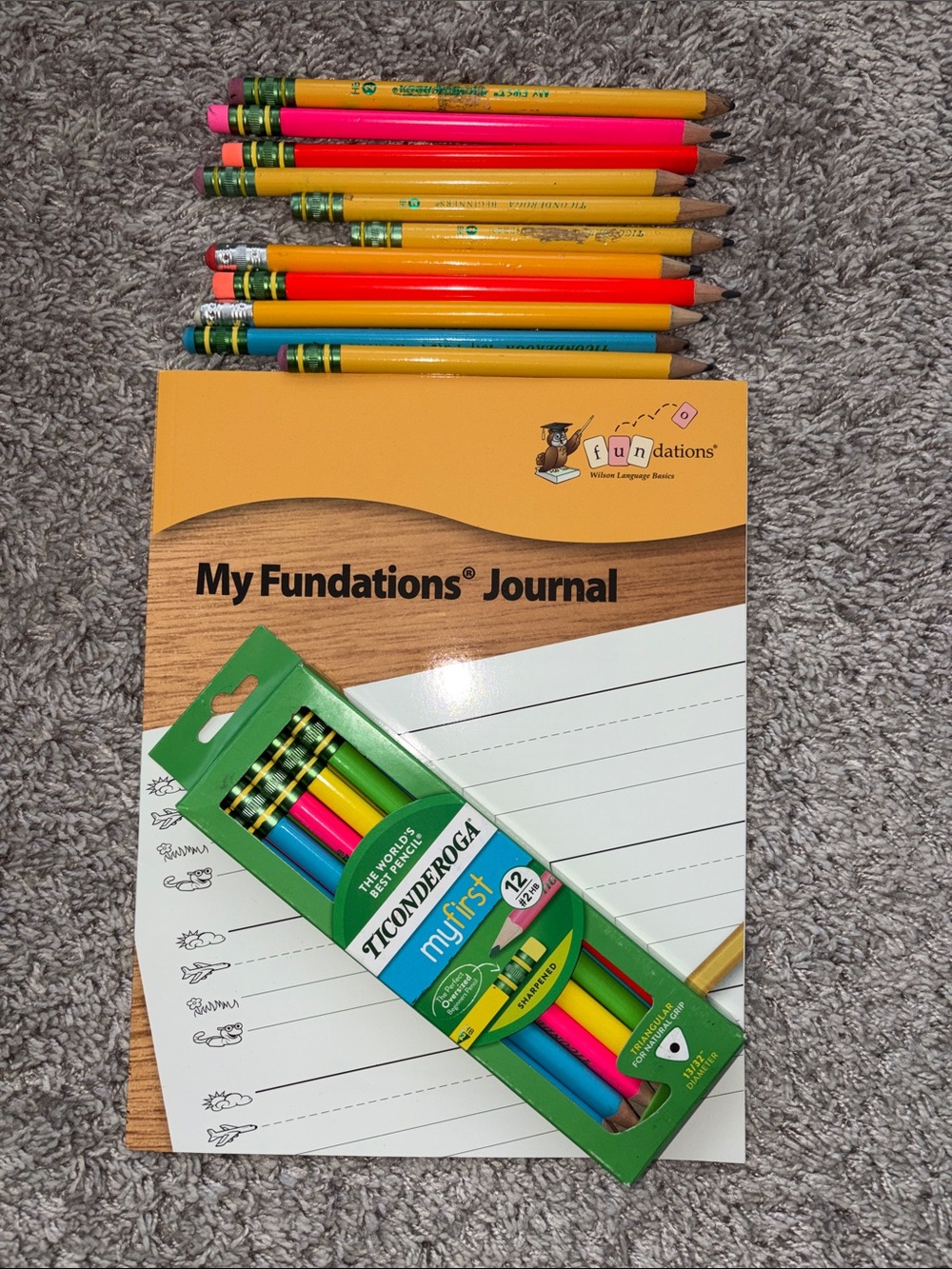 Ticonderoga MyFirst, Bright Multi-Color (Pack of 12) pencils. Fundations joirnal